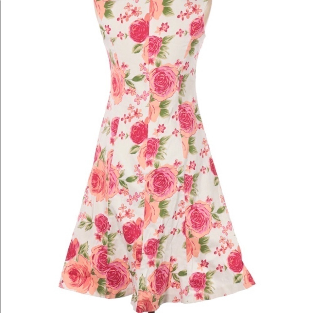SPENCER JEREMY SLEEVELESS ROSES A-LINE DRESS 6 - Picture 4 of 4